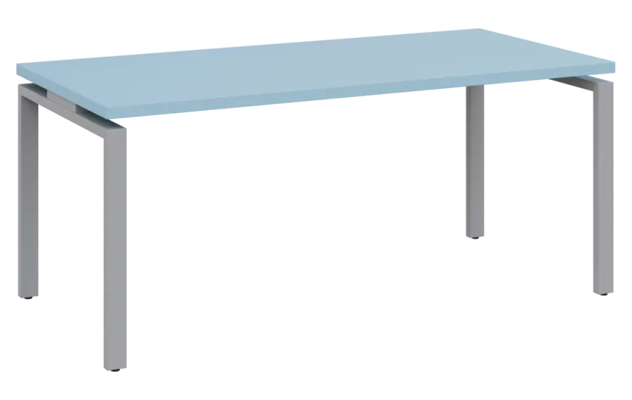 MHCPK 38 - 18 stůl kancelářský, kovová podnož stříbrná, deska 36 mm, široký 1800 mm, obloha