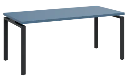MHCPK 38 - 18 stůl kancelářský, kovová podnož černá, deska 36 mm, široký 1800 mm, šedomodrá