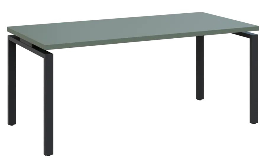 MHCPK 38 - 18 stůl kancelářský, kovová podnož černá, deska 36 mm, široký 1800 mm, agáve zelená