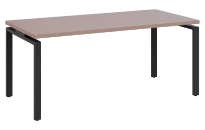 MHCPK 38 - 18 stůl kancelářský, kovová podnož černá, deska 36 mm, široký 1800 mm, pudrově růžová