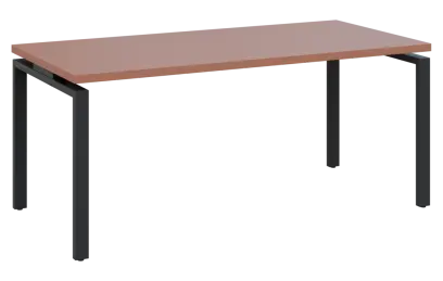MHCPK 38 - 18 stůl kancelářský, kovová podnož černá, deska 36 mm, široký 1800 mm, pudrově hnědá