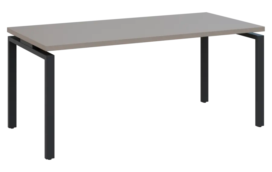 MHCPK 38 - 18 stůl kancelářský, kovová podnož černá, deska 36 mm, široký 1800 mm, taupe hnědá