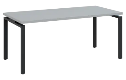 MHCPK 38 - 18 stůl kancelářský, kovová podnož černá, deska 36 mm, široký 1800 mm, světle šedá