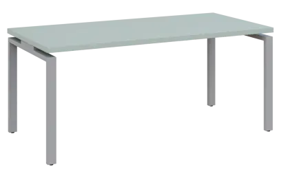 MHCPK 38 - 18 stůl kancelářský, kovová podnož stříbrná, deska 36 mm, široký 1800 mm, šedozelinkavá