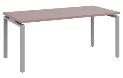 MHCPK 38 - 18 stůl kancelářský, kovová podnož stříbrná, deska 36 mm, široký 1800 mm, pudrově růžová
