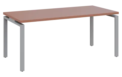 MHCPK 38 - 18 stůl kancelářský, kovová podnož stříbrná, deska 36 mm, široký 1800 mm, pudrově hnědá