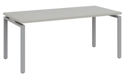 MHCPK 38 - 18 stůl kancelářský, kovová podnož stříbrná, deska 36 mm, široký 1800 mm, teplá šedá