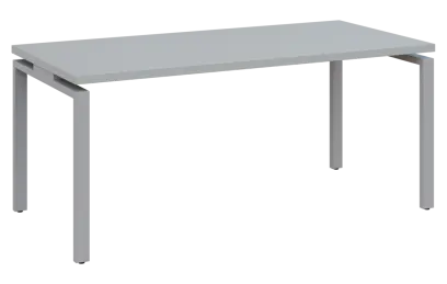 MHCPK 38 - 18 stůl kancelářský, kovová podnož stříbrná, deska 36 mm, široký 1800 mm, světle šedá