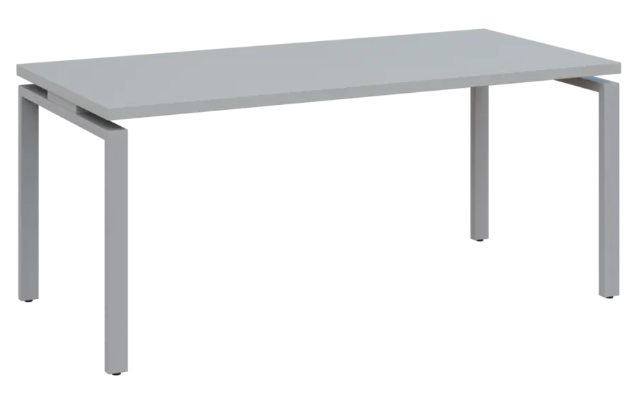 MHCPK 38 - 18 stůl kancelářský, kovová podnož stříbrná, deska 36 mm, široký 1800 mm, světle šedá