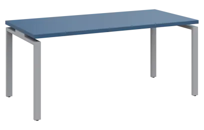 MHCPK 38 - 18 stůl kancelářský, kovová podnož stříbrná, deska 36 mm, široký 1800 mm, hlubinná modrá