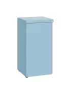MHCN 2 - 4D kancelářská skříň, 1-dveřová, levá, 770x400x400, obloha, profil světle růžový
