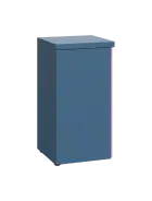 MHCN 2 - 4D kancelářská skříň, 1-dveřová, levá, 770x400x400, šedomodrá, profil světle růžový