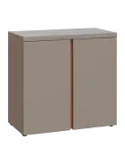 MHCN 2 - 8D kancelářská skříň, 2-dveřová, 770x800x400, taupe hnědá, profil béžově růžový