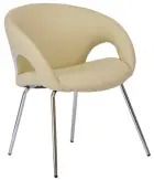 ROSELLA židle konferenční, ekokůže krémová