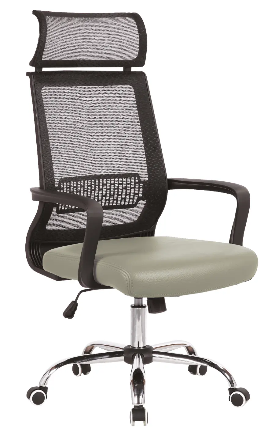 LAUREN židle kancelářská, kříž chrom, koženka P20 latte