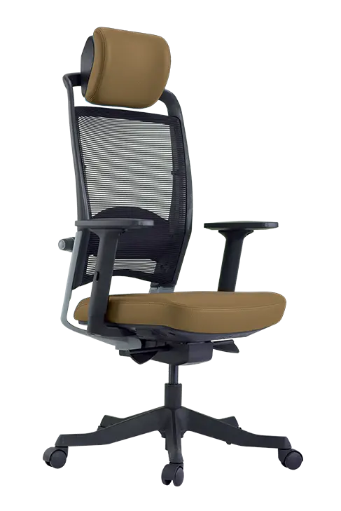 HANAH židle kancelářská, koženka P26 béžová