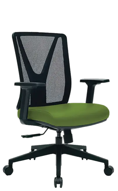 XENA kancelářská židle, kříž černý, koženka P17 zelená