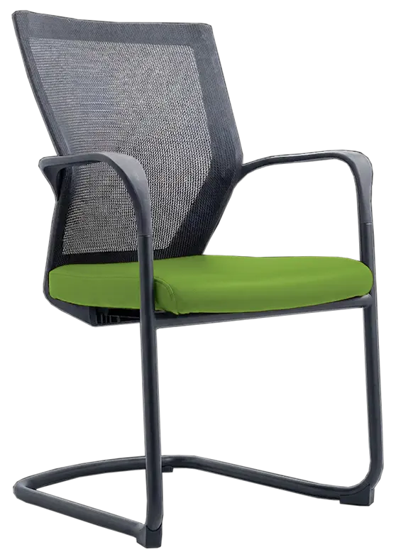 RAVEN BLACK židle konferenční, koženka P17 zelená