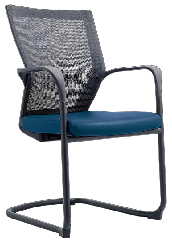 RAVEN BLACK židle konferenční, koženka P10 modrá