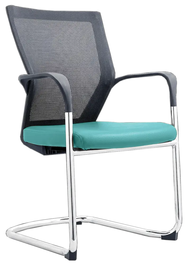 RAVEN CHROME židle konferenční, koženka P18 tyrkysová