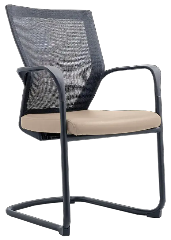 RAVEN BLACK židle konferenční, koženka P20 latte