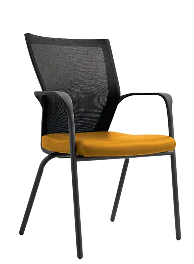 EAGLE, židle konferenční, koženka P21 žlutá