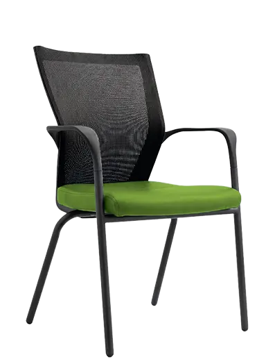 EAGLE, židle konferenční, koženka P17 zelená