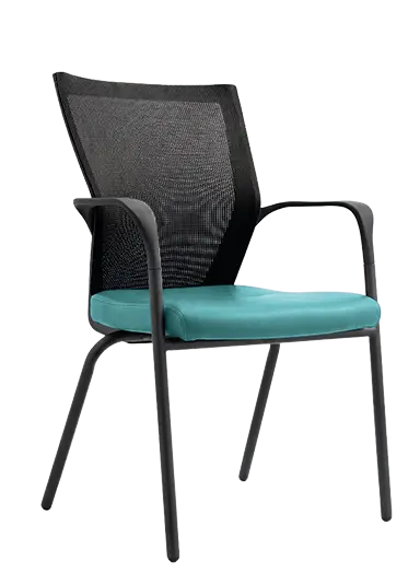 EAGLE, židle konferenční, koženka P18 tyrkysová