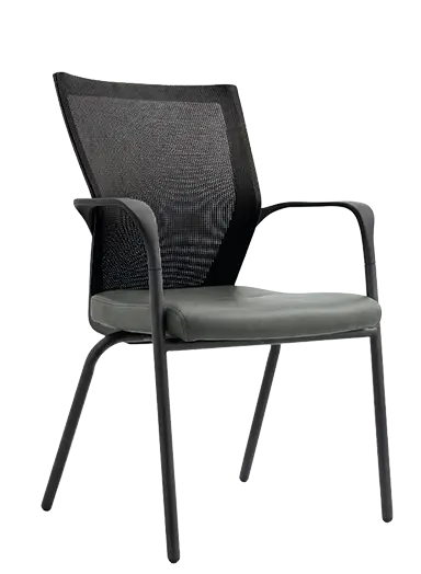 EAGLE, židle konferenční, koženka P7 šedá