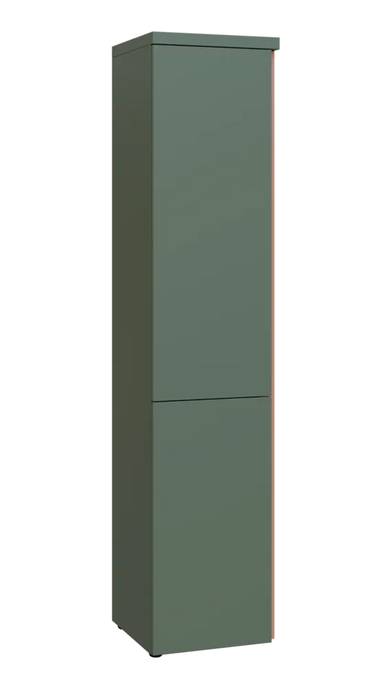 MHCN 5 - 42D kancelářská skříň, 2-dveřová, levá, 1820x400x400, agáve zelená, profil béžově růžový