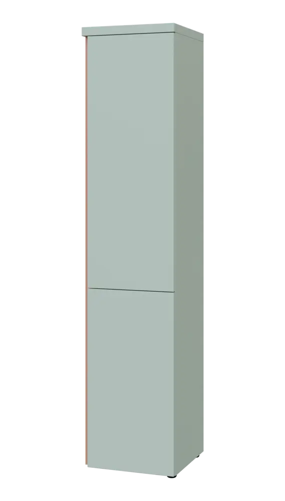 MHCN 5 - 42D kancelářská skříň, 2-dveřová, pravá, 1820x400x400, šedozelinkavá, profil béžově růžový