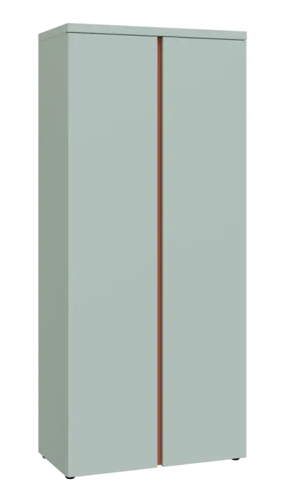 MHCN 5 - 8D kancelářská skříň, 2-dveřová, 1820x800x400, šedozelinkavá, profil béžově růžový