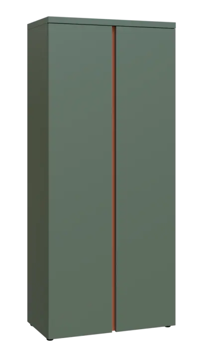 MHCN 5 - 8D kancelářská skříň, 2-dveřová, 1820x800x400, agáve zelená, profil béžově růžový