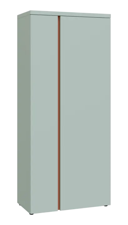 MHCSR 5 - 81 šatní skříň, 2-dveřová, výsuvné ramínko, 1820x800x400, šedozelinkavá, profil béžově růž