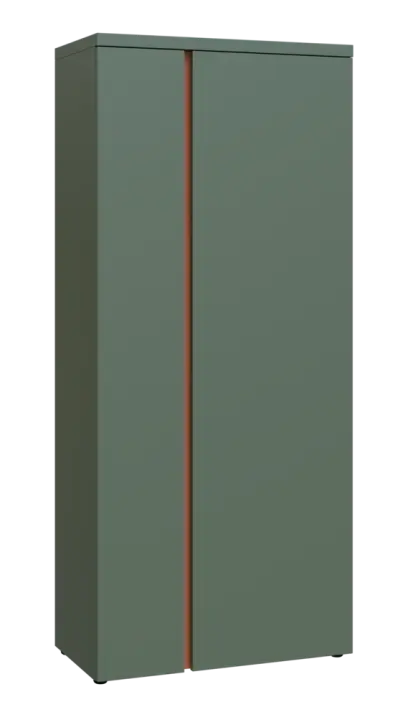 MHCSR 5 - 81 šatní skříň, 2-dveřová, výsuvné ramínko, 1820x800x400, agáve zelená, profil béžově růžo