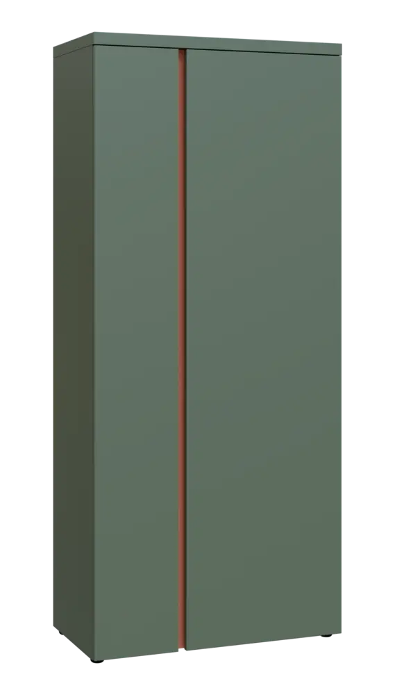 MHCSR 5 - 81 šatní skříň, 2-dveřová, výsuvné ramínko, 1820x800x400, agáve zelená, profil béžově růžo