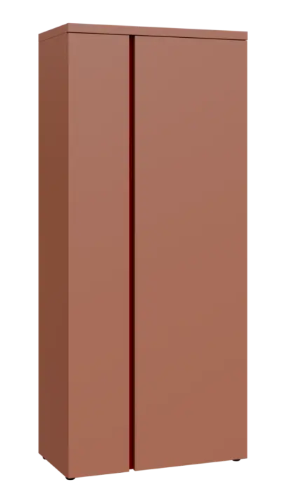 MHCSR 5 - 81 šatní skříň, 2-dveřová, výsuvné ramínko, 1820x800x400, pudrově hnědá, profil burgundy