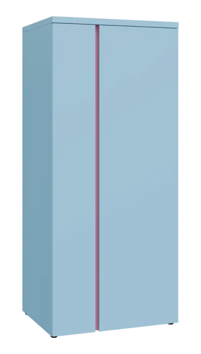 MHCST 5 - 82 šatní skříň, 2-dveřová, tyč, 1820x800x600, obloha, profil světle růžový