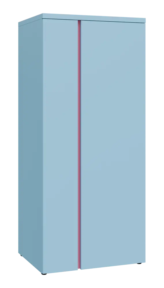 MHCST 5 - 82 šatní skříň, 2-dveřová, tyč, 1820x800x600, obloha, profil světle růžový