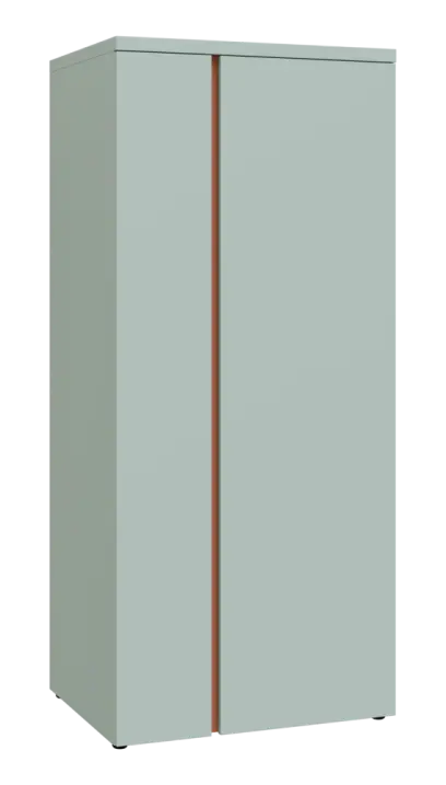 MHCST 5 - 82 šatní skříň, 2-dveřová, tyč, 1820x800x600, šedozelinkavá, profil béžově růžový