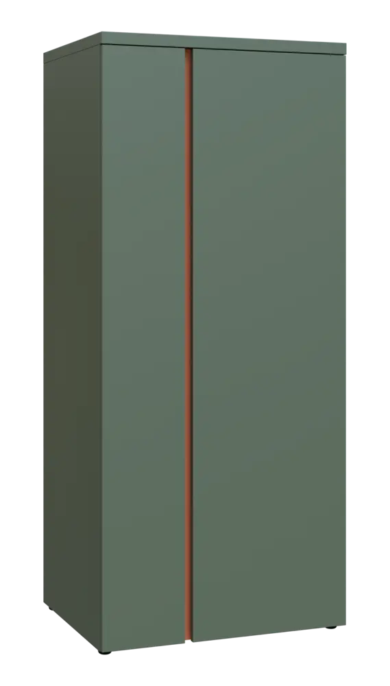 MHCST 5 - 82 šatní skříň, 2-dveřová, tyč, 1820x800x600, agáve zelená, profil béžově růžový