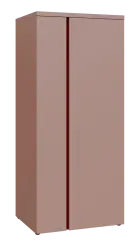 MHCST 5 - 82 šatní skříň, 2-dveřová, tyč, 1820x800x600, pudrově růžová, profil burgundy