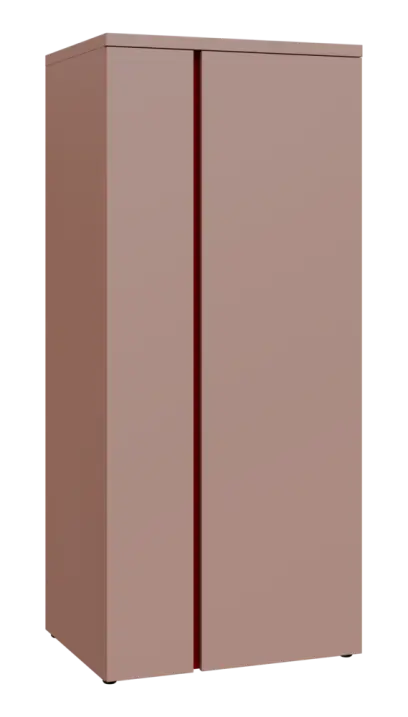 MHCST 5 - 82 šatní skříň, 2-dveřová, tyč, 1820x800x600, pudrově růžová, profil burgundy