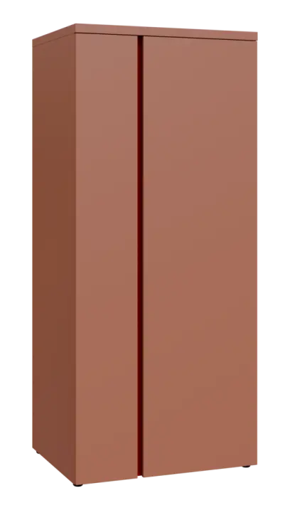 MHCST 5 - 82 šatní skříň, 2-dveřová, tyč, 1820x800x600, pudrově hnědá, profil burgundy