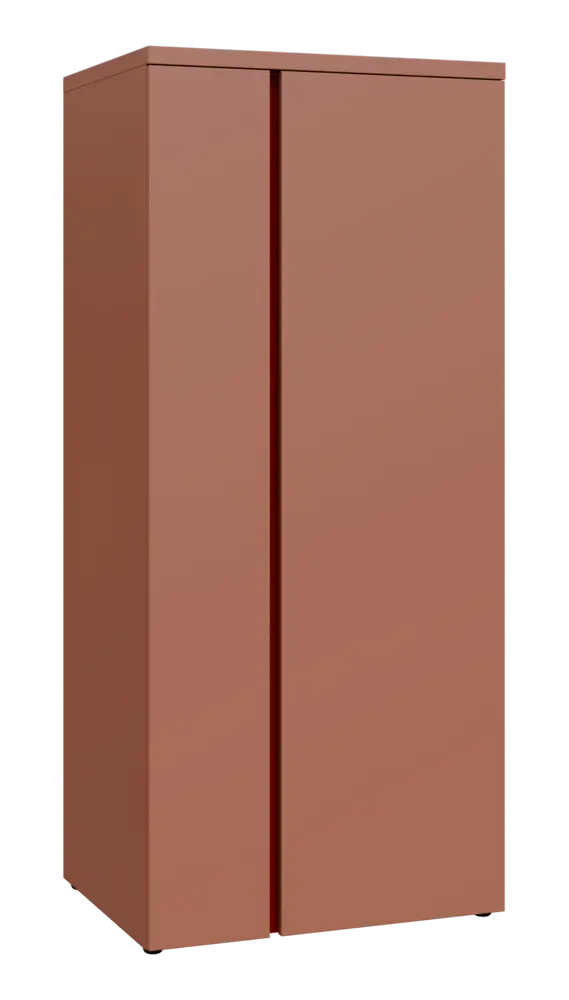 MHCST 5 - 82 šatní skříň, 2-dveřová, tyč, 1820x800x600, pudrově hnědá, profil burgundy