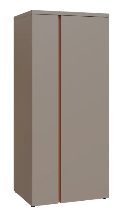 MHCST 5 - 82 šatní skříň, 2-dveřová, tyč, 1820x800x600, taupe hnědá, profil béžově růžový