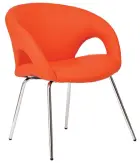 ROSELLA židle konferenční, ekokůže oranžová