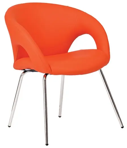 ROSELLA židle konferenční, ekokůže oranžová