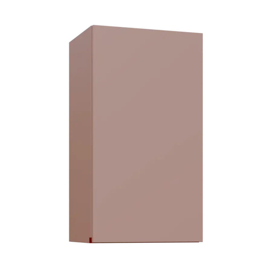MHCH - 4D horní skříňka, 1-dveřová, pravá, 730x400x300, pudrově růžová, profil burgundy