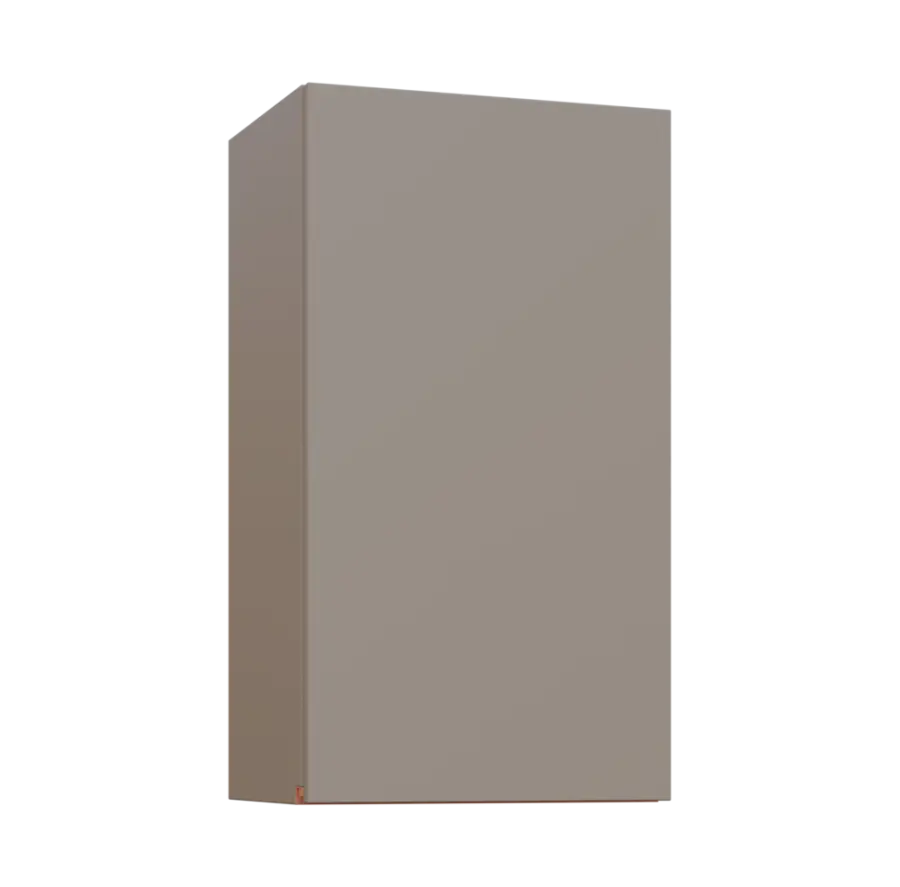 MHCH - 4D horní skříňka, 1-dveřová, pravá, 730x400x300, taupe hnědá, profil béžově růžový